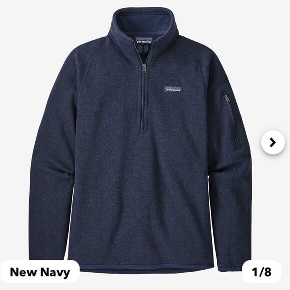 Patagonia Better Sweater 1/4-zip blue Fleece pullover - Picture 1 of 10